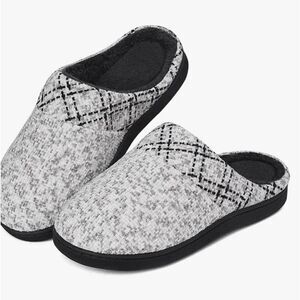 New Size Med 7-8 Womens Homitem White Grey Black Slip-On Backless House …